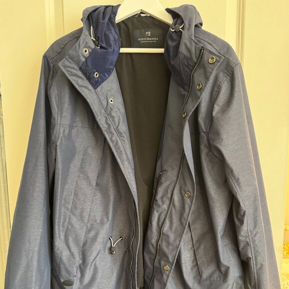 Scotch & Soda Hooded & Lined Raincoat, XL - Picture 1 of 10